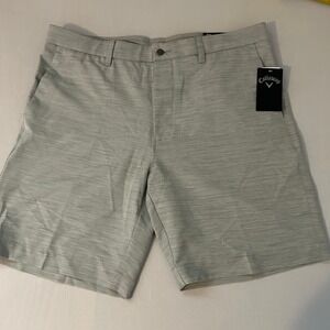 Callaway Golf Shorts Mens 36 Gray Opti-Dri Stretch 8" Inseam NWT